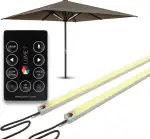 Lume1 Sonnenschirmbeleuchtung mit Fernbedienung, Lampen für Gastronomie, LED Leisten, warmweiß 1000 Lumen, 2700 Kelvin, angenehme Beleuchtung, Akku enthalten Smart Modell 2026 (Smart 2er Set)