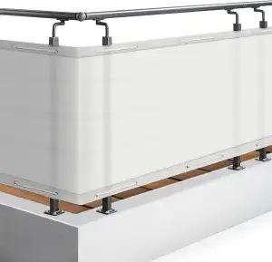 Sol Royal Balkon Sichtschutz PES SolVision PB2 90x500 cm Weiß - Balkonumspannung