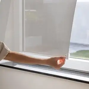 Sonnenschutz Fenster 114x118 cm, Sonnenschirm Innen, Dachfenster Verdunkelung ohne Bohren, Sonnen...