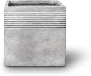 Spirit Pflanzgefäß Beton 60x19 x H 30 cm Lichtgrau — Pflanzkübel groß frostbestä