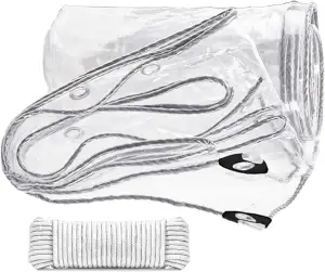 Plane Wasserdicht Transparent Mit ösen für Einfache Befestig 1x3M(BxL), Regensch