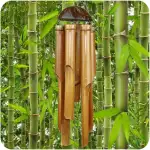 Windspiel Klangspiel Bambus Deko Mobile Klangröhren Klang-Spiel Entspannung Garten Türglocke Feng Shui 60 cm
