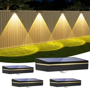 Solarlampen für Außen Garten mit 3 Farbtemperaturen,IP65 Wasserdicht Solar Zaunl