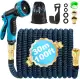 Gartenschlauch Flexibel 30m, Flexibler Gartenschlauch Dehnbarer mit 10 Funktions Gartenbrause, 1/...