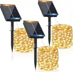 FIFlying Solar Lichterkette Aussen, 3x12M 120 LED Solarlichterkette Außen Wetterfest 8 Modi IP65 ...