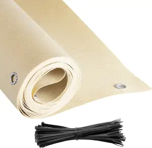 COVER IT Balkon Sichtschutz 110 x 600 cm – Balkonsichtschutz ohne Bohren mit Öse
