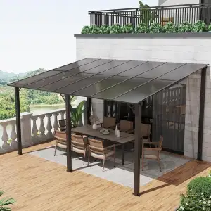 OC Orange-Casual Terrassenüberdachung, 3x4m Pergola, Anti-UV Carport mit Sonnend