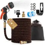 Flexibler Gartenschlauch 22m/72FT, Erweiterbarer Gartenschlauch mit 8 Funktions Gartenbrause, Leichter und Ausziehbarer, Flexibel Wasserschlauch für Gartenarbeit, Waschen und Gießen