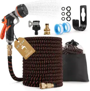 Flexibler Gartenschlauch 22m/72FT, Erweiterbarer Gartenschlauch mit 8 Funktions 