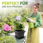 2friends Pflanzkübel Groß 48x48 cm 2er Set Anthrazit, Blumenkübel XXL Außen Garten Terrasse, Blumentopf Robust & Modern für Draußen