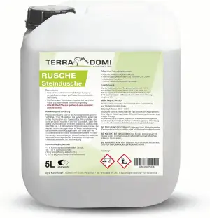 Terra Domi Rusche Steindusche, 5 L Konzentrat, Steinreiniger für bis zu 2000 m²,