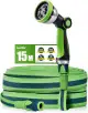 RAINPOINT Gartenschlauch Flexibel 15m, Leichtgewicht-Wasserschlauch mit TPE-Innenschlauch, 800D O...