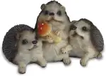 Objectz Igel Gruppe mit Fliegenpilz Tisch- oder Gartendekoration, schöne Deko für Heim und Garten, innen und außen, wetterbeständig