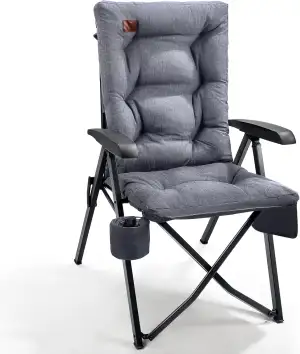 EVER ADVANCED Campingstuhl Faltbar Rückenverstellbar in 4 Positionen bis 150 KG 