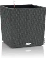 Lechuza Cube Cottage 50" Pflanzgefäß mit ERD-Bewässerungs-System, Granit, 50 x 50 x 50 cm