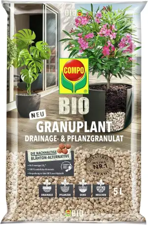 COMPO BIO GRANUPLANT Drainage- und Pflanzgranulat – 100% natürlicher Bimsstein –