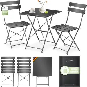 KESSER® Bistroset 3-teilig mit Bistrotisch & 2 Klappbaren Stühlen | Gartenmöbel-