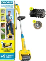 GLORIA MultiBrush speedcontrol PLUS I Elektrische Reinigungsbürste für Stein, Fugen, Holz, Kanten...