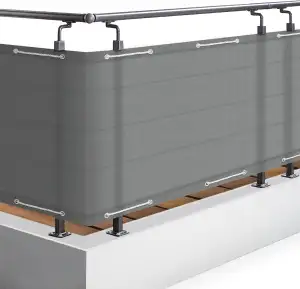 Sol Royal Balkon Sichtschutz PES SolVision PB2 90x600 cm Grau - Balkonumspannung