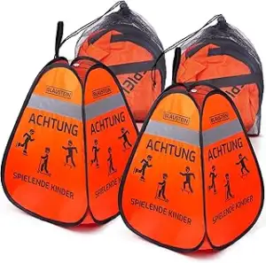 BLAUSTEIN Warnwürfel - Mehr Sicherheit für Kinder Straßenwarnschild Spielende Kinder