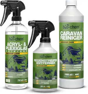 bio-chem Caravan Außen-Pflege Set 3-teilig - 1x 1000ml Caravan-Reiniger + 1x 500