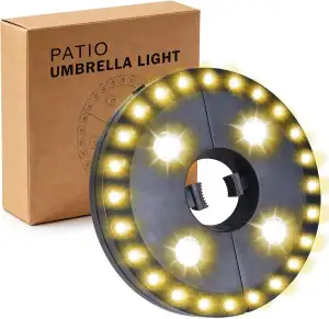 LED Sonnenschirm Beleuchtung Licht Hell Sonnenschirmbeleuchtung mit 3 Modi Batte