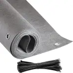 COVER IT Balkon Sichtschutz 100 x 700 cm – Balkonsichtschutz ohne Bohren mit Ösen für Balkon, Terrasse & Geländer, Grau