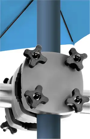 4smile Sonnenschirm Halterung Balkon, Anthrazit - Universelle Kurbel Schutzhülle