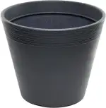Dehner Blumentopf Groovy, Pflanzentopf frostbeständig/UV-beständig/wetterfest, Übertopf recycelt,...