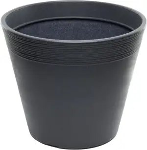 Dehner Blumentopf Groovy, Pflanzentopf frostbeständig/UV-beständig/wetterfest, Ü
