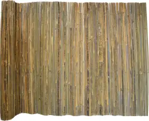 UNUS Bambus-Sichtschutzmatte Flacher Bambus Sichtschutz 100x600 Gartenzaun Bambusmatte Sichtschut...