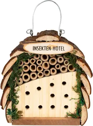 Gardigo Insektenhotel für Bienen und Marienkäfer aus Holz | Nistkasten zum Aufhä
