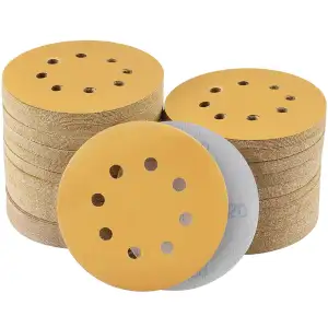 100 Stk Exzenterschleifer 125mm Schleifpapier Körnung 320 Rund Schleifscheiben f