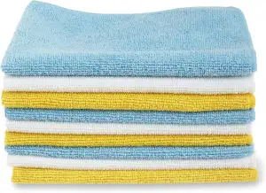 Amazon Basics Mikrofaser Reinigungstuch, 12 Stück, Mehrfarbig, 30.5 L x 40.5 B c