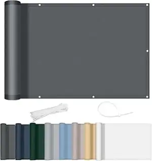 AXT SHADE Balkon Sichtschutz Wetterfest 90x600cm Balkonverkleidung Balkonabdecku