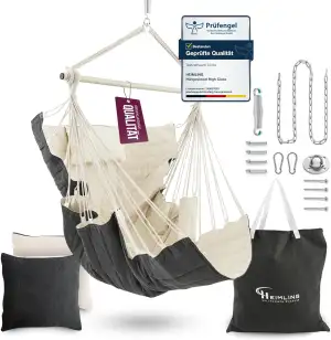 Hängesessel High-Class Outdoor & Indoor XXL [All Inclusive Paket mit Aufhängung 