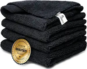 GENTLEMONKEYS Mikrofasertücher Auto (4er Set) • Ultraweiche & saugstarke Doppelf