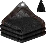 Schattierungsnetz, Schattiernetz mit Ösen, 90% Beschattung UV-Beständiges, Dick Schattiernetz Sonnensegel, Atmungsaktiv Beschattungsnetz für Gewächshaus, Garten, Außen, Dach(Schwarz, 2 x 3m)