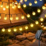 Solar Lichterkette Aussen, 17m 150 LED Lichterkette Außen, IP65 Wetterfest, 8 Modi, Solarlichterk...