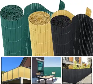 LILIIN PVC Sichtschutzmatte Balkon Sichtschutz Privatsphäre Wetterfest Sichtschu