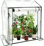 Foliengewächshaus Gewächshaus 130x90x150 cm, Begehbarers Tomaten Gewächshaus überwinterungszelt für Pflanzen,pflanzenschutz Winter Winterfest, UV-Beständig