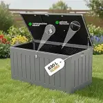 Aufbewahrungsbox XXL 830L Gartenbox Mit Deckel Groß, Auflagenbox Wasserdicht Kissenbox, Gartensch...