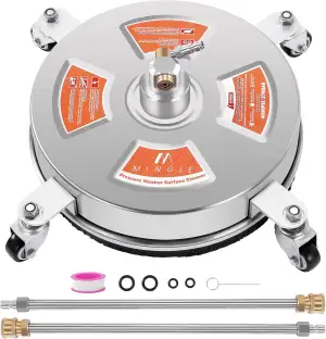 M MINGLE Flächenreiniger 36cm (14 Zoll), für Hochdruckreiniger mit 2 Verlängerun