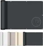 AXT SHADE Balkon Sichtschutz Wetterfest 85x600cm Balkonverkleidung Balkonabdeckung Balkonbespannung Blickdichte UV-Schutz und Windschutz mit Kabelbinder für Balkongeländer-Anthrazit