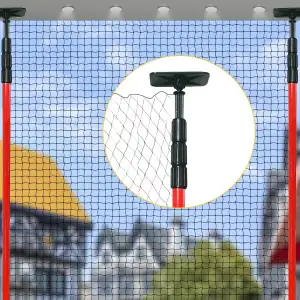 Teleskopstange katzennetz 160-300cm, katzennetz mit stangen für Balkon Rot, tele