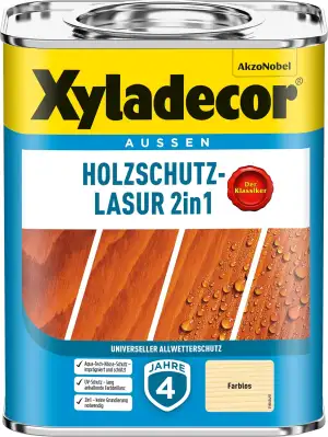 Xyladecor Holzschutz-Lasur 2in1, Universeller Allwetter-Schutz – Der Klassiker, 