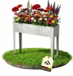 novaterra® schmales Hochbeet aus Metall - langlebiger Pflanzkasten für Balkon & Terrasse | Rostbeständig, platzsparend - Perfekt für Kräuter & Gemüse - B 100 cm x T 27 cm x H 80 cm