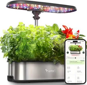 LETPOT LPH-SE WiFi Hydroponisches Anzuchtsystem, 12 Hülsen Smart Herb Garden Kit