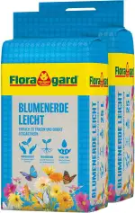 Floragard Blumenerde Leicht 50 L (2×25 L) – vielseitige Universalerde mit Langzeitdünger für Zimmer-, Balkon- & Kübelpflanzen – fördert kräftiges Wachstum & sorgt für eine optimale Wurzelentwicklung