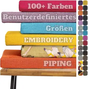 Benutzerdefinierte Bankkissen, Waschbar Abnehmbarem Bankauflage Stuhlkissen für 